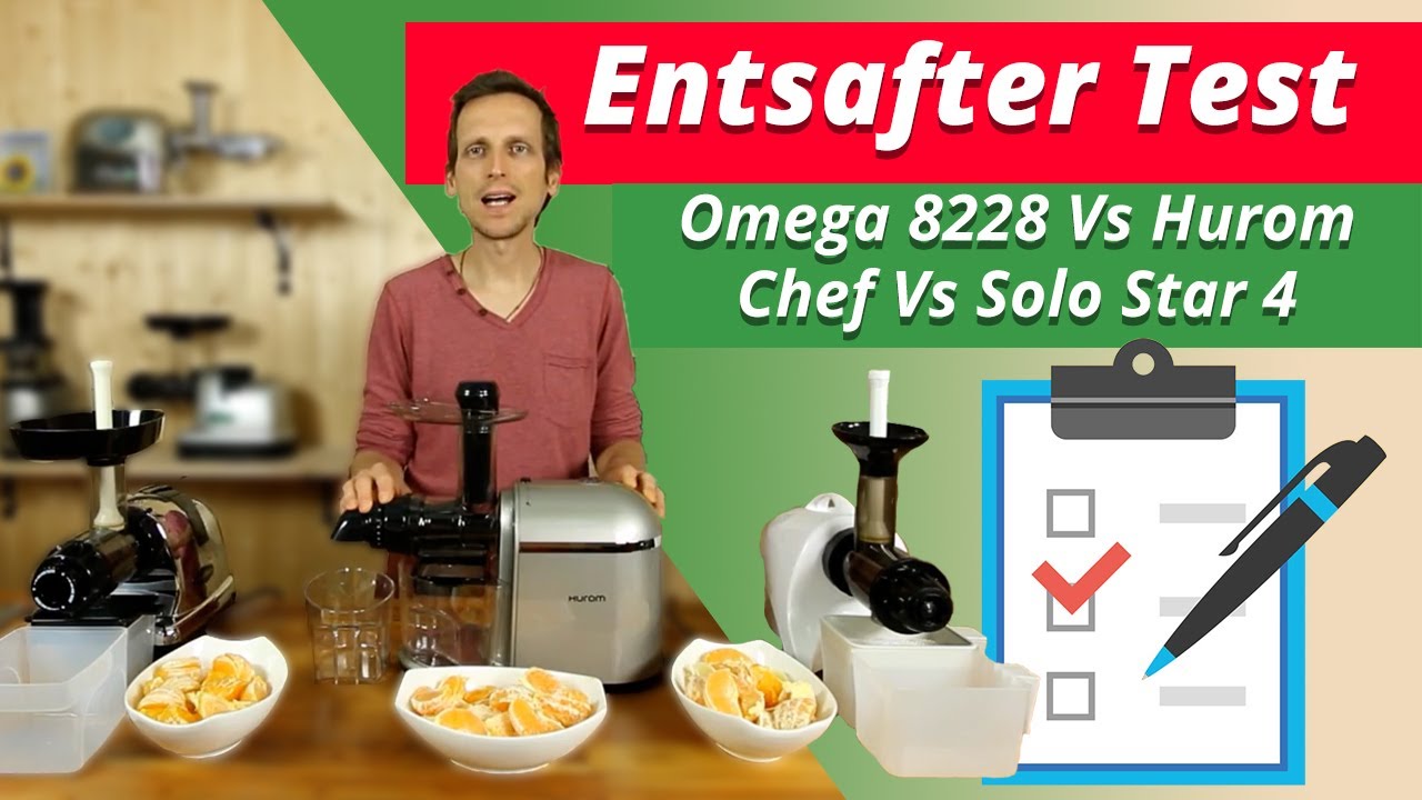 Slow Juicer 2018 Omega 8228 - Hurom Chef GH/DT - Solo Star 4 - Orange -  YouTube