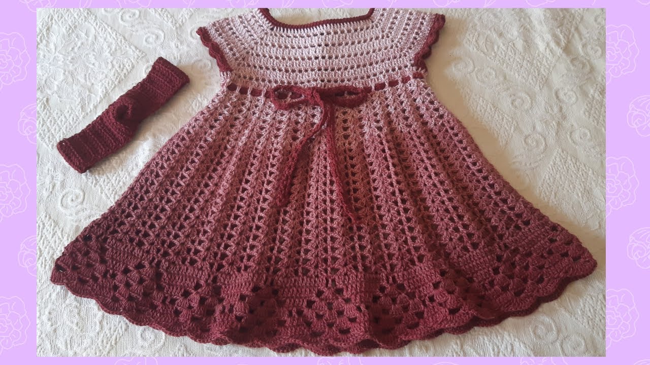 Vestido de infantil de croche