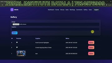 ₹49 Only! 🔥 Event Ticket Booking Website Project | Pearl Institute Batala | 7814976999