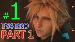 Final Fantasy VII Remake Walkthrough Part 1 Opening 7 Gameplay PS4 PRO FF7 FFVII - No Commentary