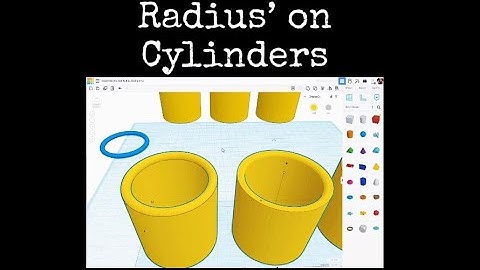 TinkerCAD Tips! Inside and Outside Radius’ on Cylinders.           #tinkercad #caddesign #3dprinting
