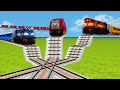 3️⃣ Trains VS Extreme Dangerous Unfinished Bumpy Railroad Tracks 😱🔥 - Train Simulator Classic