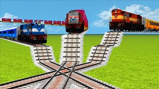 3️⃣ Trains VS Extreme Dangerous Unfinished Bumpy Railroad Tracks 😱🔥 - Train Simulator Classic