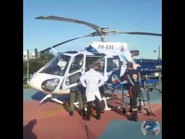 NOTAER/ES: resgata vitima de disparo de arma de fogo