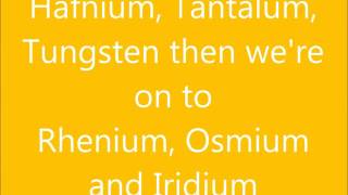 The NEW Periodic Table Song Lyrics In Order