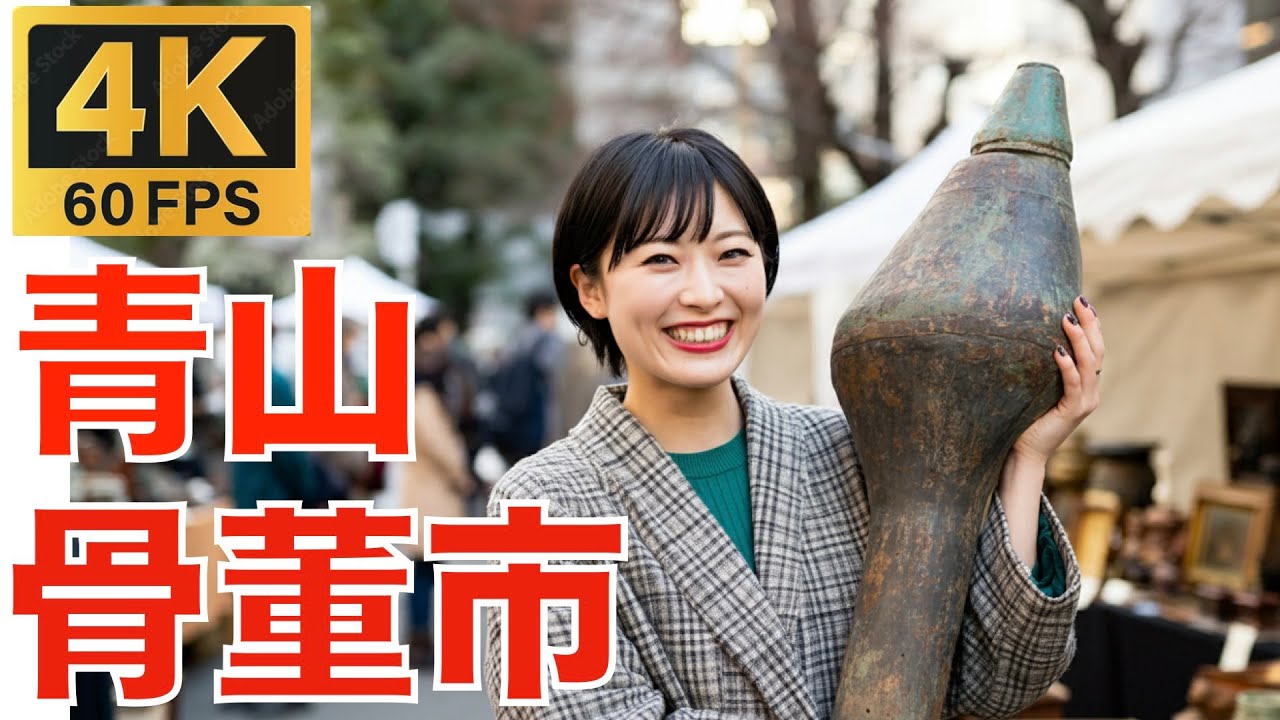 青山・表参道】「青山 古市」Antique Flea Market in Japan 4K Aoyama