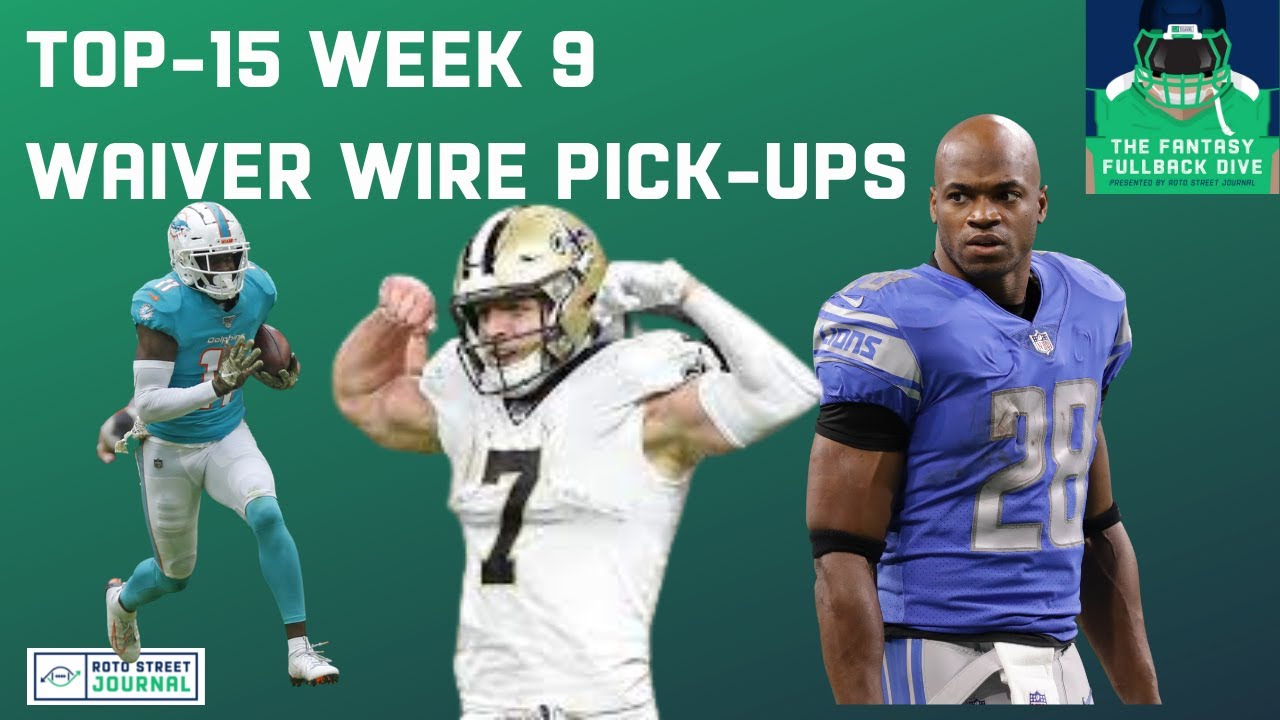 Fantasy Football Week 9 Waiver Wire & FAAB Show: Adrian Peterson, Boston Scott, Taysom Hill & More