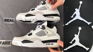 Fake vs Real Nike Air Jordan 4 Retro Military Black Sneakers / How To Spot Fake Nike Air Jordan 4