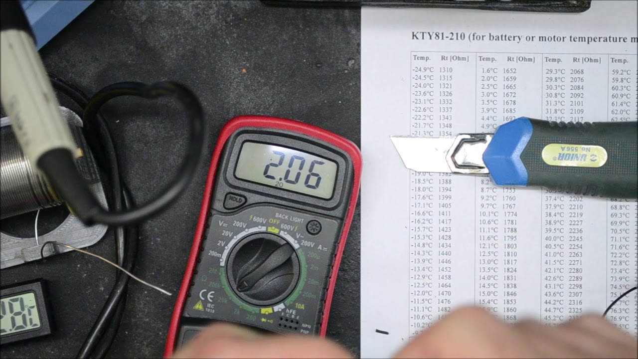 KTY81-210 2 metri Sonda a tubo con cavo in silicone sensore KTY iOVEO 004AL07202 fissaggio fino a 200 °C 