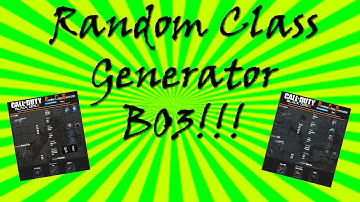 Funny Random Class Generator Moments!!! BO3