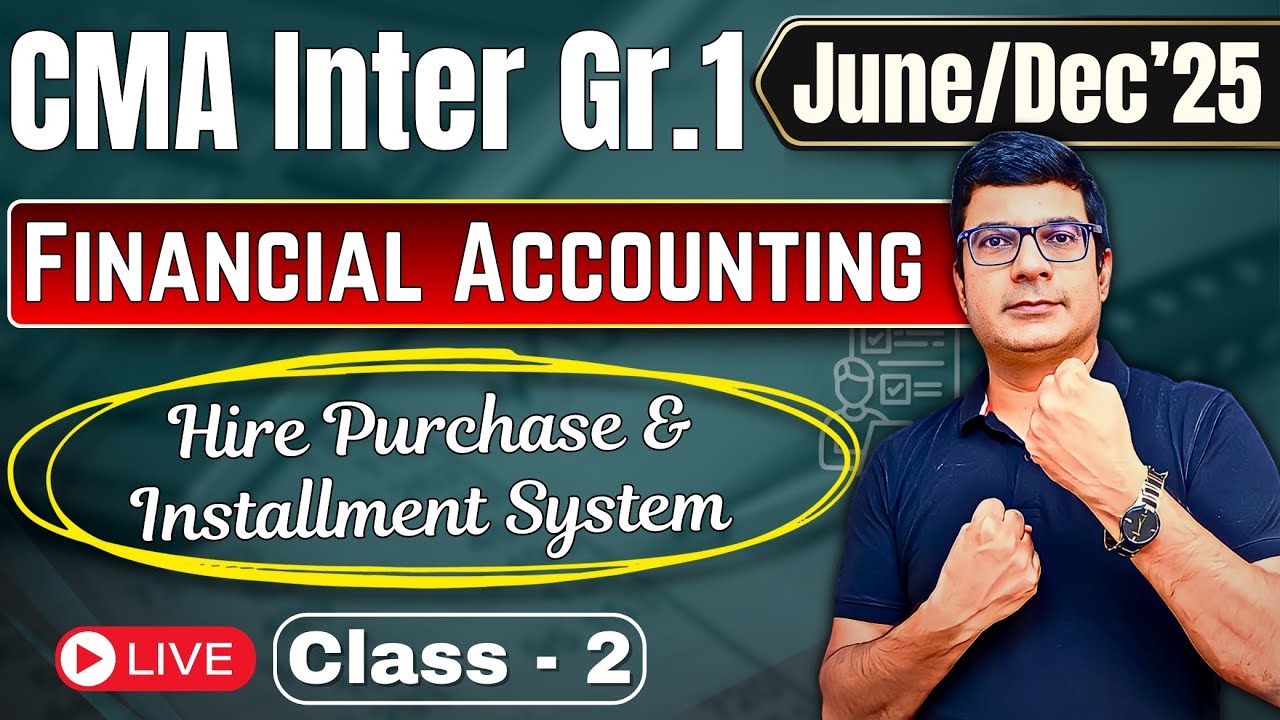 CMA Inter Gr.1 Financial Accounting Demo Class - 2 June & Dec'25 | By ...