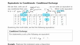 Equivalents to Conditionals: Conditional Exchange