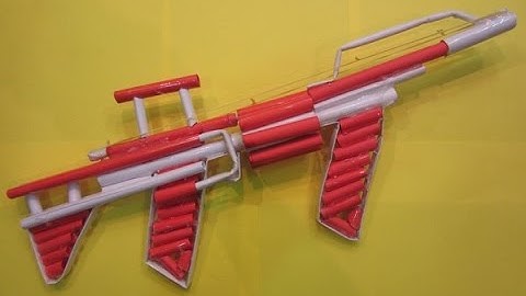 How To Make a Paper Gun That Shoots 8 Bullets ( With Trigger ) - M249 Paper Gun