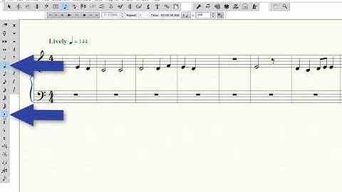 Simple Entry - Point and Click - Entering Notes in the Treble Staff