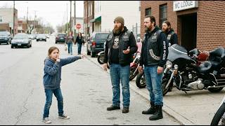 Little Girl Put Her Finger to Her Lips and Pointed Behind the Biker — 300 Angels Turned Around