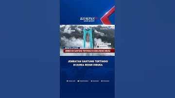 Penampakan Jembatan Gantung Tiongkok Tertinggi di Dunia #shorts