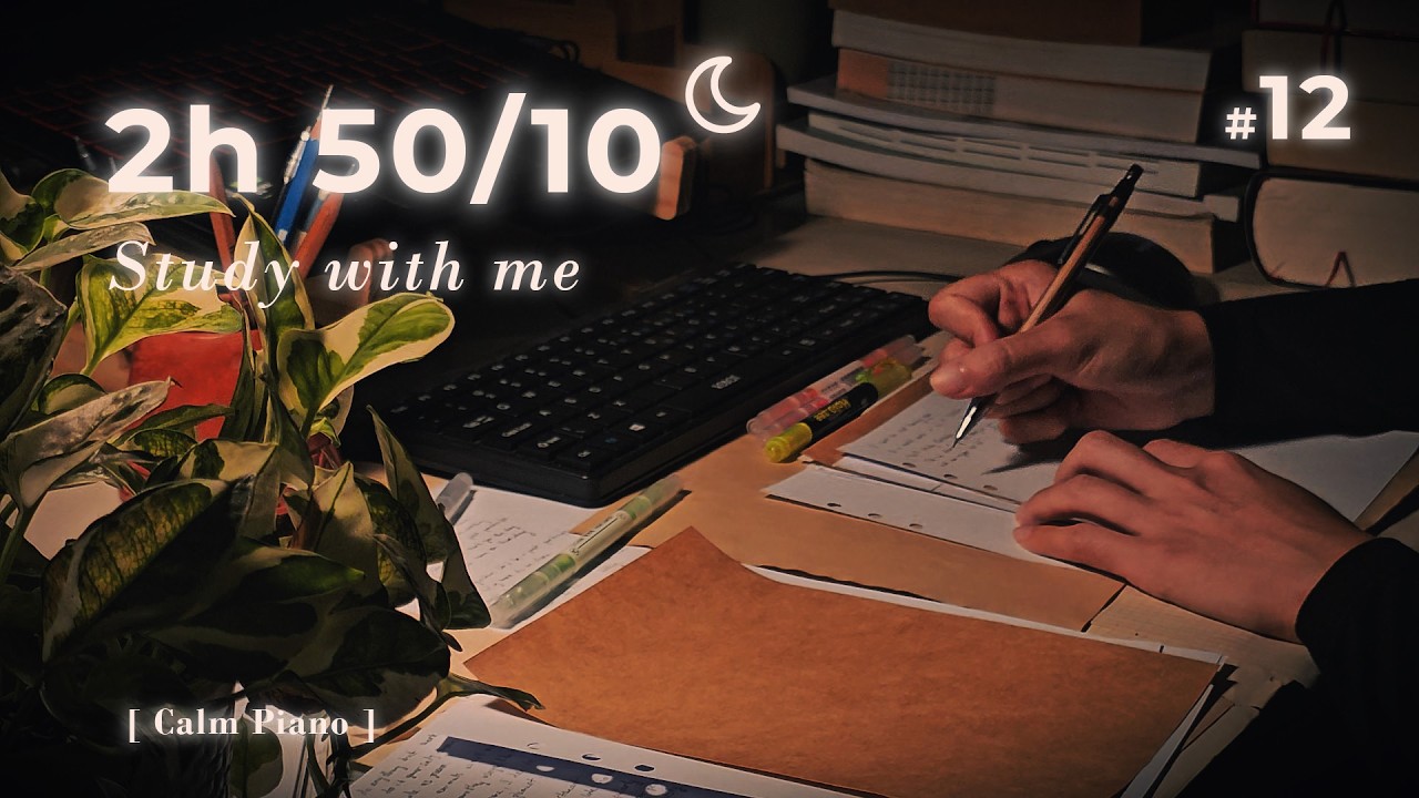 Pomodoro 50/10 Study With Me Late At Night 🌙 | Soft Light, Long Focus