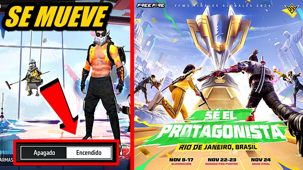 COMO HACER PARA QUE SE MUEVA LA PANTALLA DEL LOBBY 😱 LLEGA LA FREE FIRE WORLD SERIES 2024 🏆
