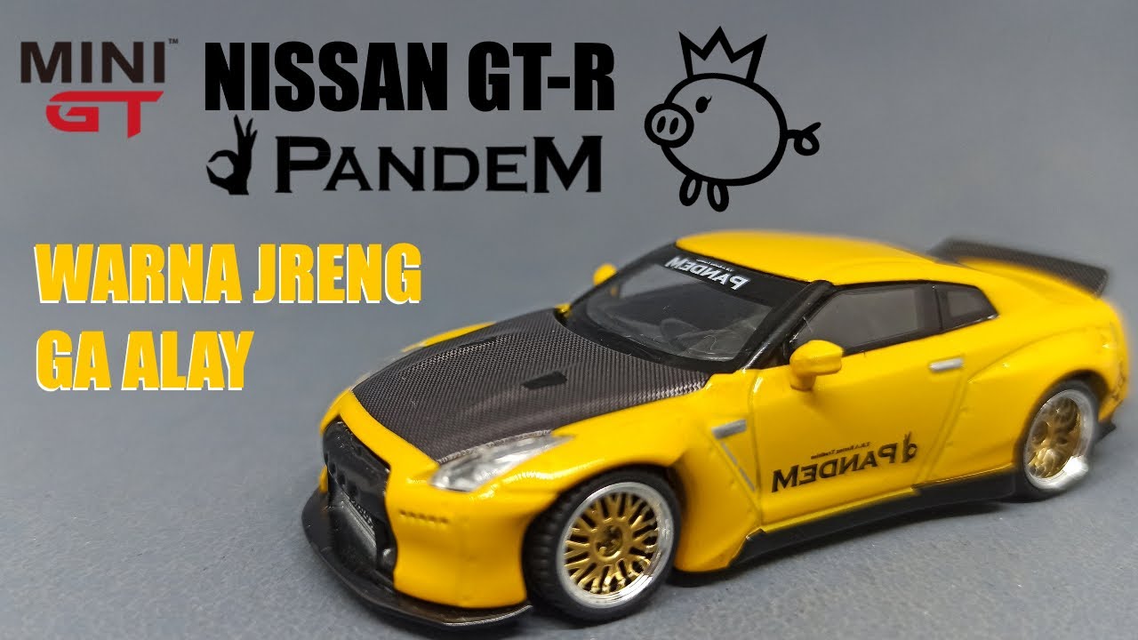 MINI GT Pandem Nissan GT-R (R35) Duck Tail Metallic Yellow w