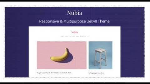 Nubia - Responsive & Multipurpose Jekyll Theme | Themeforest Templates