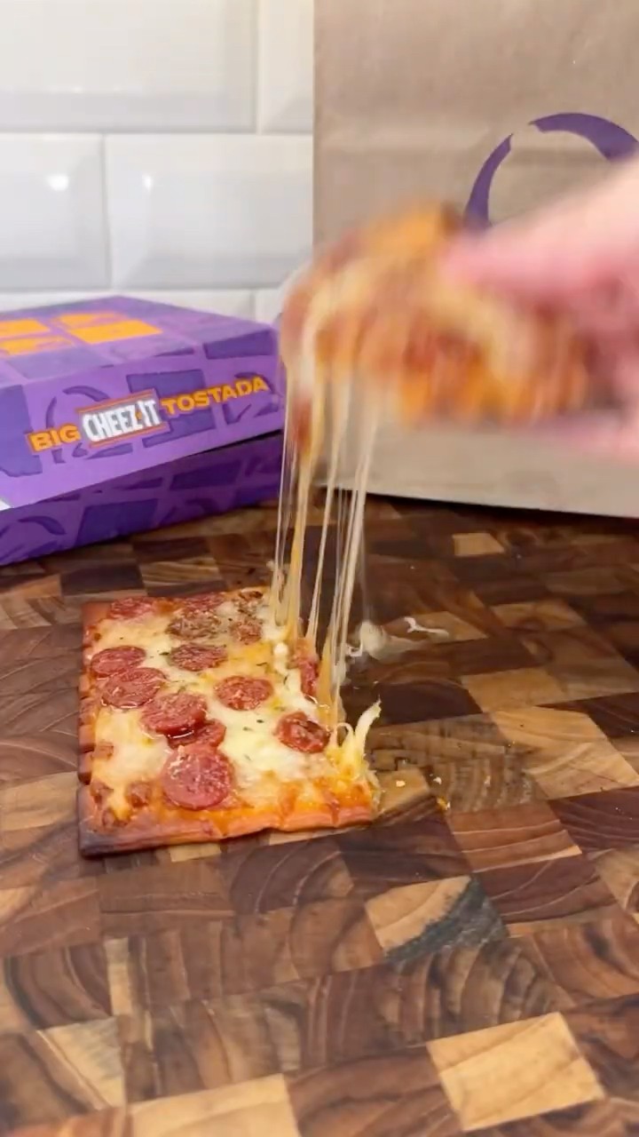 Giant Cheez-It Pizza ? #shorts