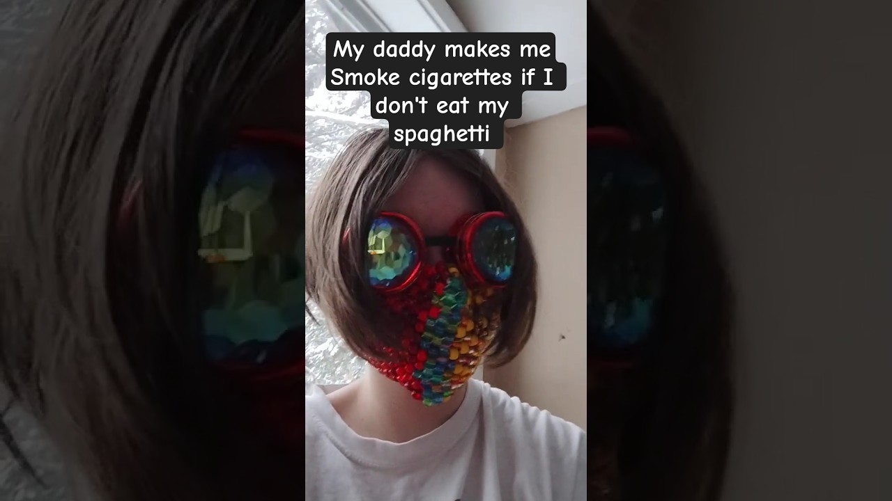 my daddy makes me smoke cigarettes if I don't eat my spaghetti #cosplay #oc  #meme #skit #viral #fypシ
