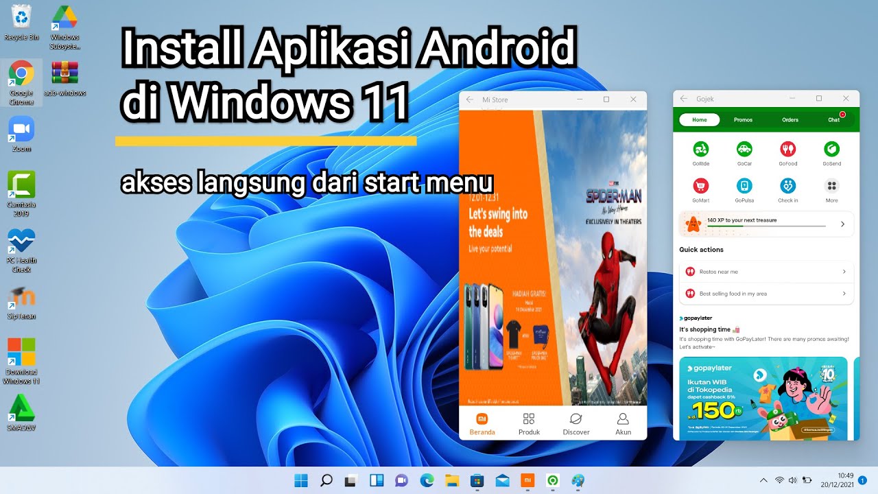 Install aplikasi android di windows 11 tanpa emulator akses langsung