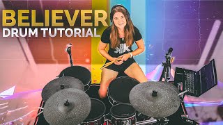 How To Play Believer by Imagine Dragons on Drums (Drum Tutorial) | TheKays