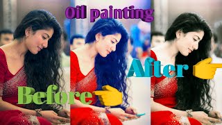 Oil painting 🎨 editing in mobile | sai pallavi |photo editing | kinemaster | toolwiz app | screenshot 3