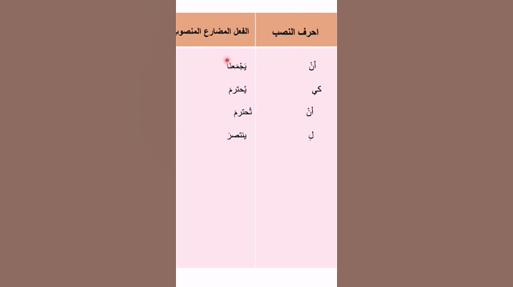 حل تمارين نصب الفعل المضارع للصف الاول متوسط