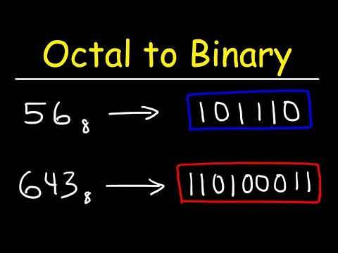 Video: How To Convert Octal To Binary Numbers
