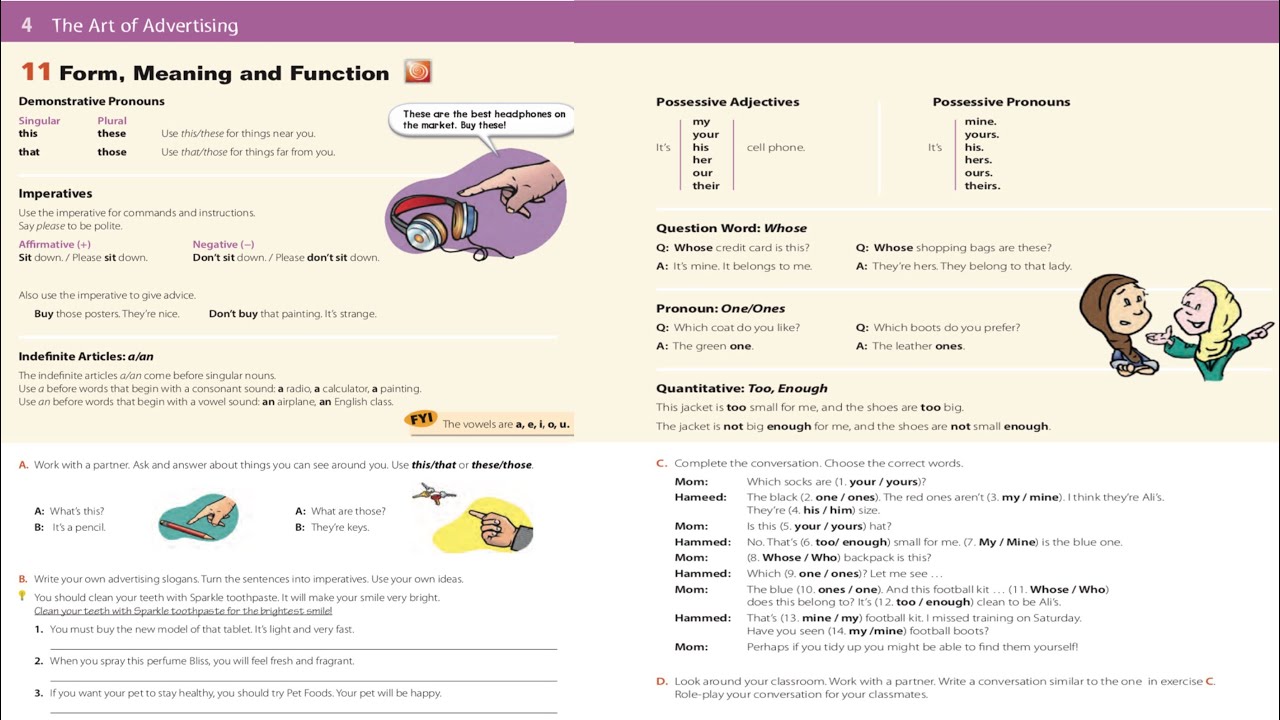 شرح إنجليزي أول ثانوي mega goal 1.1 الوحدة الرابعة - Form ,meaning,function- الفصل الدراسي الأول