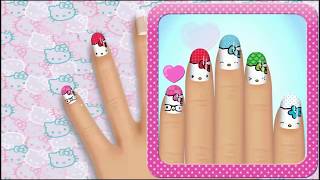 Kids Learn to decorate Nails | Hello Kitty Nail Salon Game | Kids Makeup Game screenshot 4