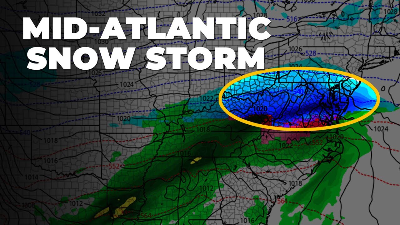 Mid-Atlantic Snow Storm Plus More Active Weather Across the USA - YouTube