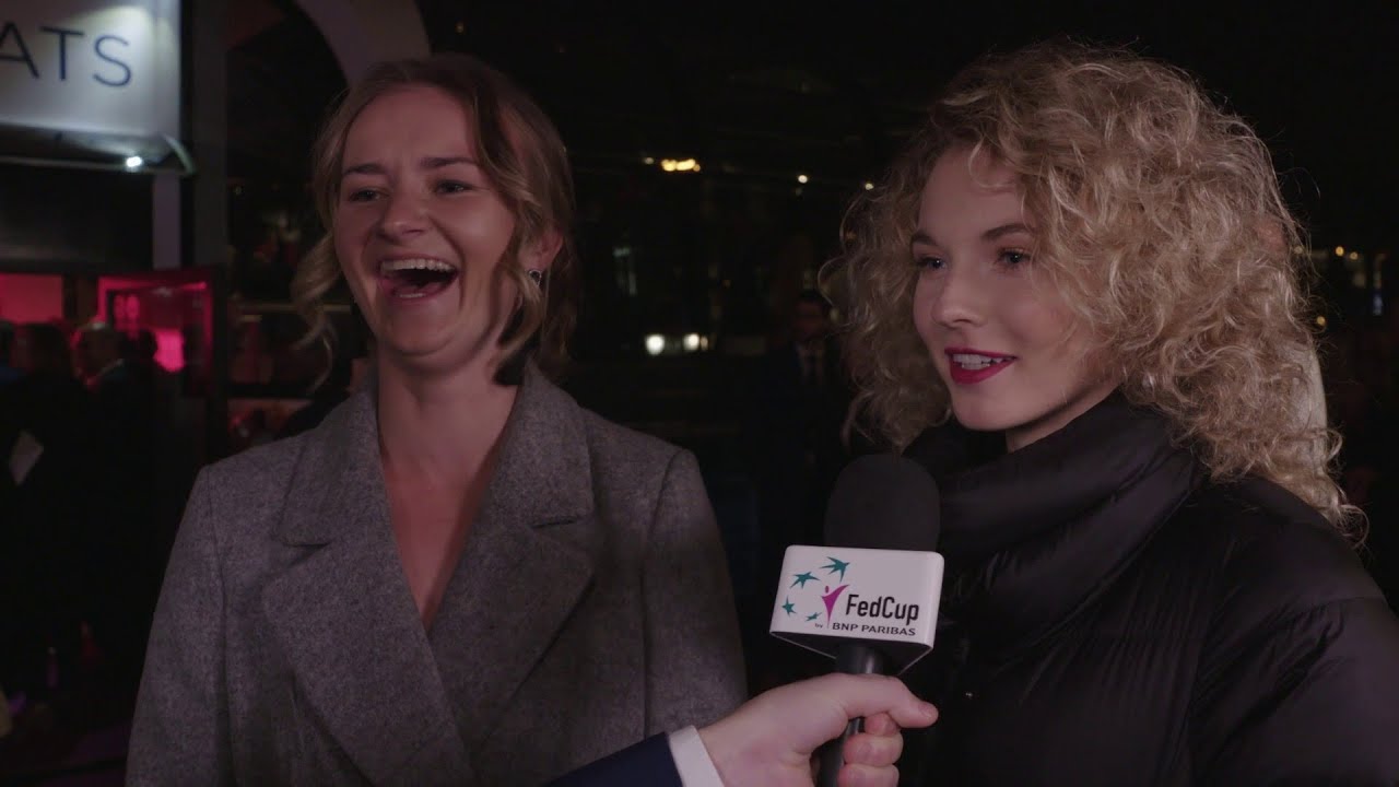 Barbora Krejcikova and Katerina Siniakova on the red carpet