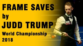 Incredible frame saves by Judd Trump at the Snooker World Championship 2018 (vs John Higgins)