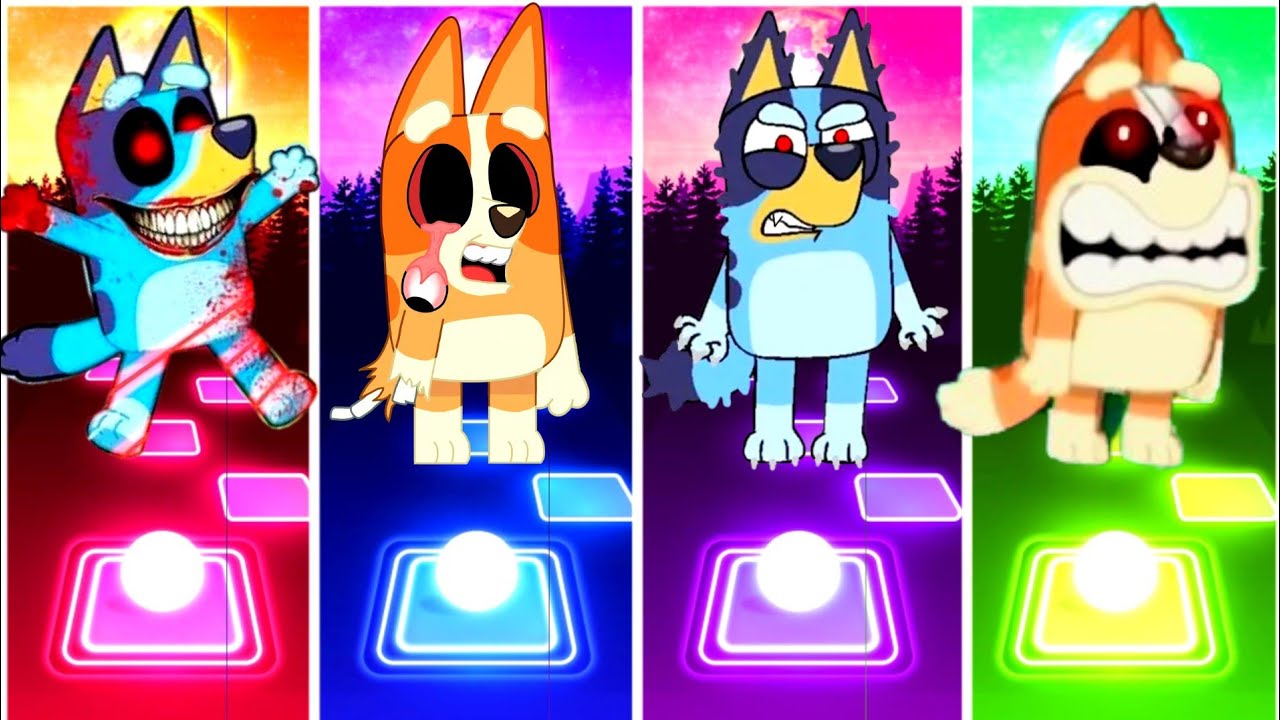 BLUEY TRY NOT TO LAUGH 🆚 Sticky double doggo? FUNNY BINGO 🤣 TILES HOP EDM RUSH GAME 🎯🎮 | BLUEY | 💙‌