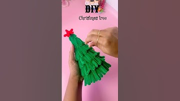 DIY Christmas tree | Easy Christmas Decor #shorts #craftideas #crafts #pipecleanercrafts #shortvideo