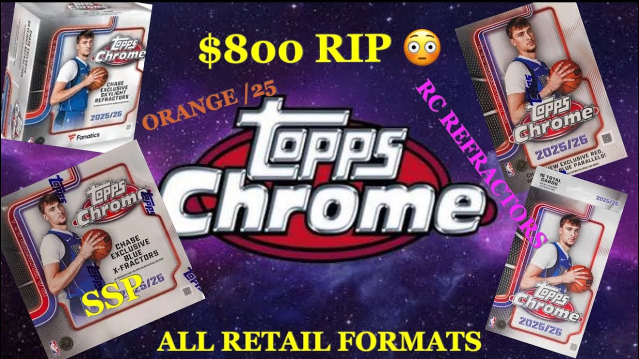 $800 Topps Chrome Basketball Retail RIP 😳 SSP “CASE” Hit, Superstar Orange /25 & More!  