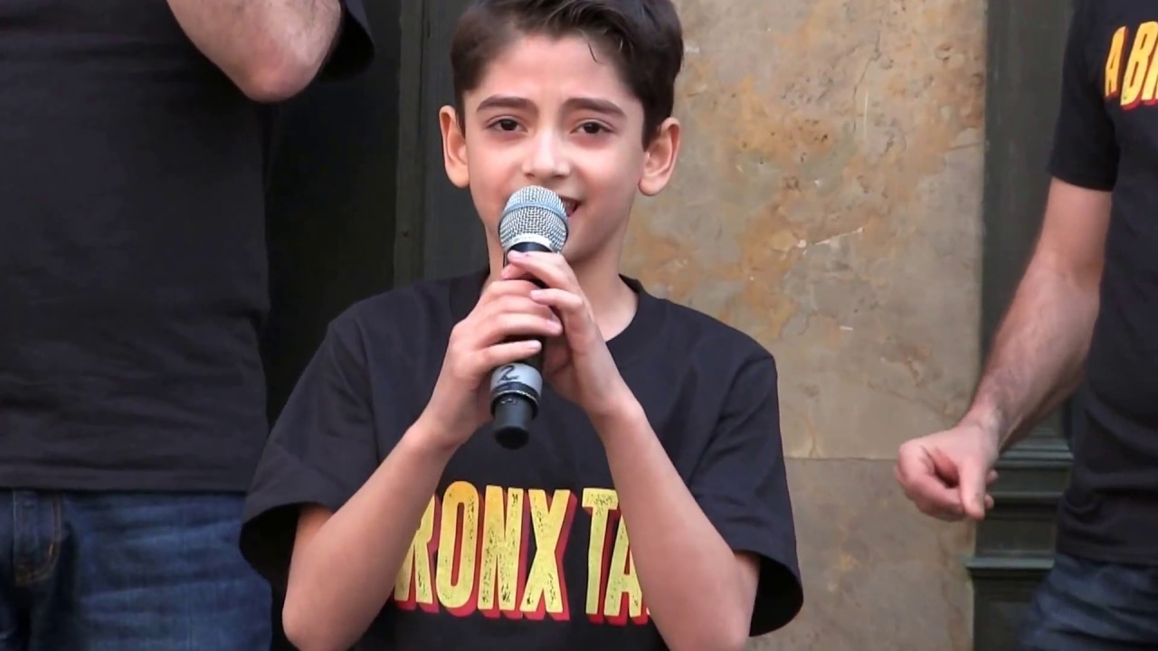 Athan Sporek (A Bronx Tale) performs " I Like It" at SAKS 5th Ave Easter Parade 2017