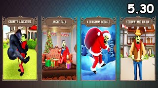 Scary Stranger 3D 5.30 Chapter 1 Grumpy's Adventure, Jingle Fall, AChristmas Debacle all levels