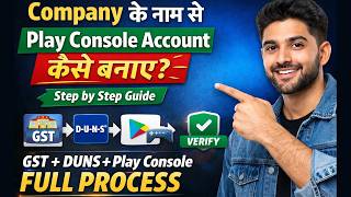 Google Play Console Company Account Kaise Banaye? | GST + DUNS Number Full Process 2026 | jp ai apps
