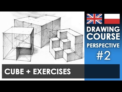 Drawing Tutorial Cube Kurs Rysunku Sześcian S01e02