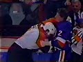 Dave brown vs clark gillies  bob nystrom pusses out