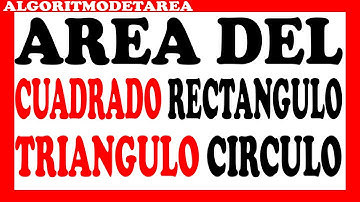 Algoritmo para calcular el area de un cuadrado rectangulo triangulo y circulo
