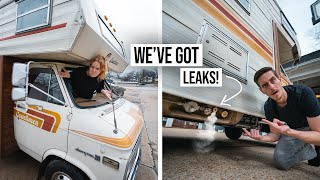 We’ve Got BIG RV Problems! - Propane Leak &amp; Water Leaking Into Our Camper Van!?