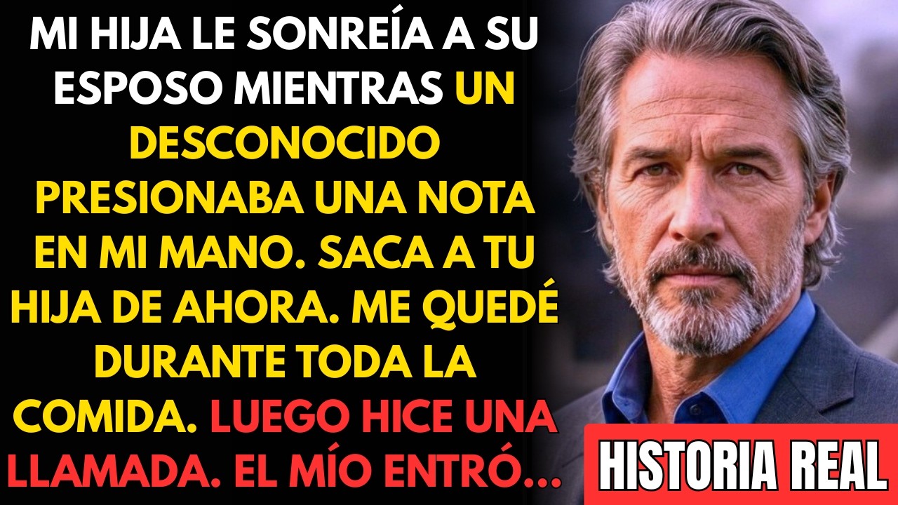 Cuando el esposo de mi hija salió, un anciano me entregó una nota: “Saca a tu hija de aquí ahora”.