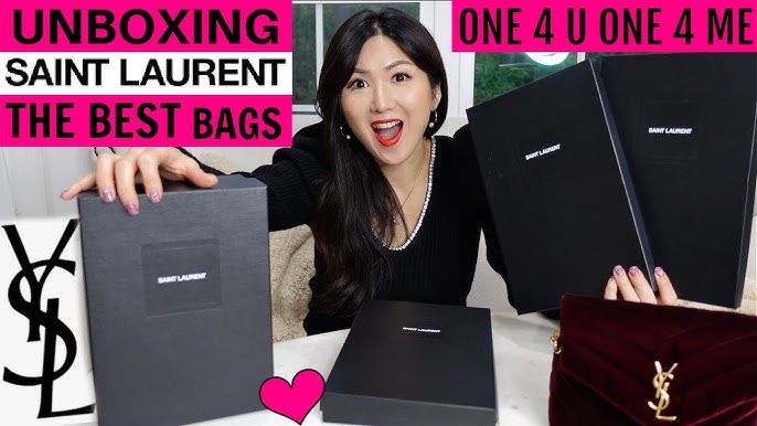 BUYING MY FIRST DESIGNER BAG (YSL)  SAINT LAURENT SUNSET CHAIN WALLET  UNBOXING 2020 