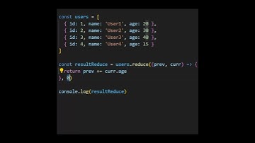 Метод массива reduce в JavaScript