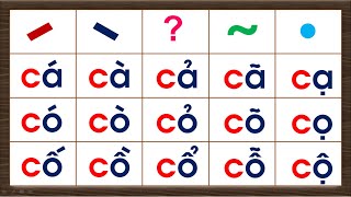 Tập đánh vần / Tổng hợp chuỗi đánh vần tiếng việt lớp 1 với chữ C, các dấu thanh - Hành trang cho Bé